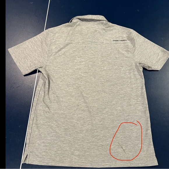 Under Armour Polo Shirts One is Heather Grey & One is Orange - Picture 12 of 13